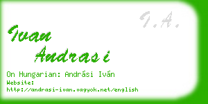 ivan andrasi business card